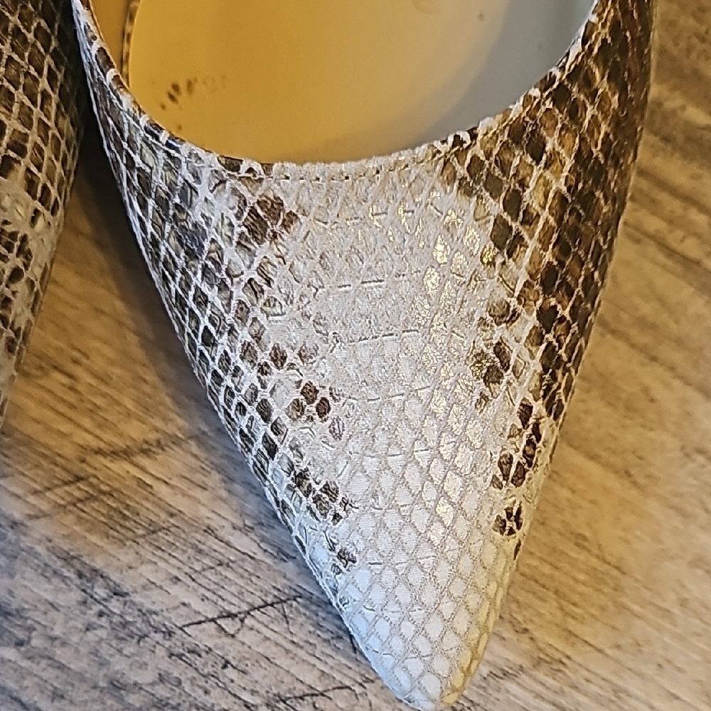J.Renee Snakeskin Heels - Black and Cream - Picture 4 of 5